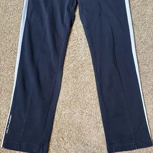 Polo Ralph Lauren Interlock Track Pant Mens Medium Black Pony Sweatpants Lounge - Picture 4 of 16